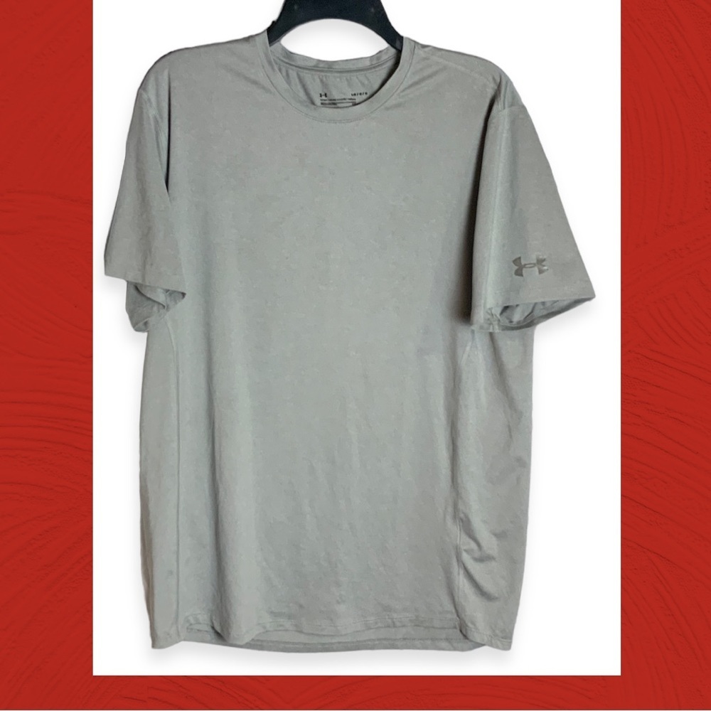 Under Armour Gray Fitted HeatGear Stretchy Shirt Men L